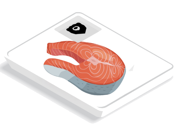 BlakBear sensor on seafood packaging